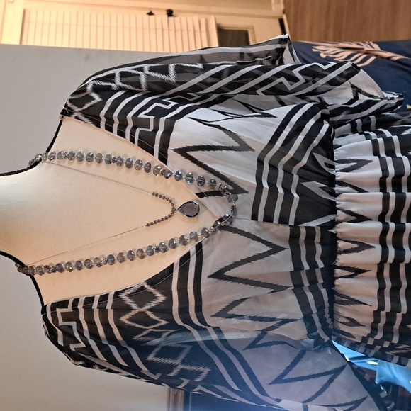 SHEER MAXI DRESS - Picture 3 of 10